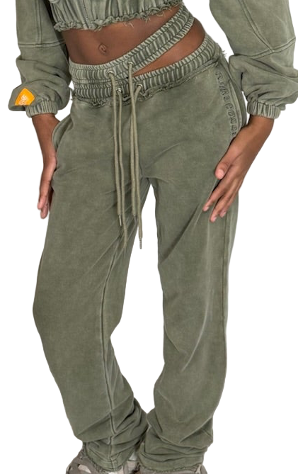 Sage Double Waistband Sweatpants