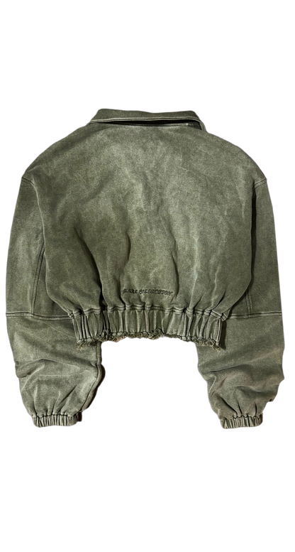 Sage Cropped Zip Jacket
